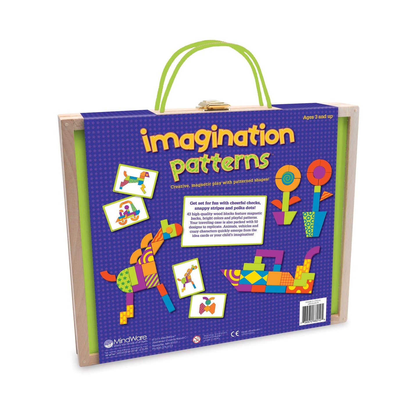 MindWare Imagination Patterns: Magnetic Pattern Tiles for Creative Play