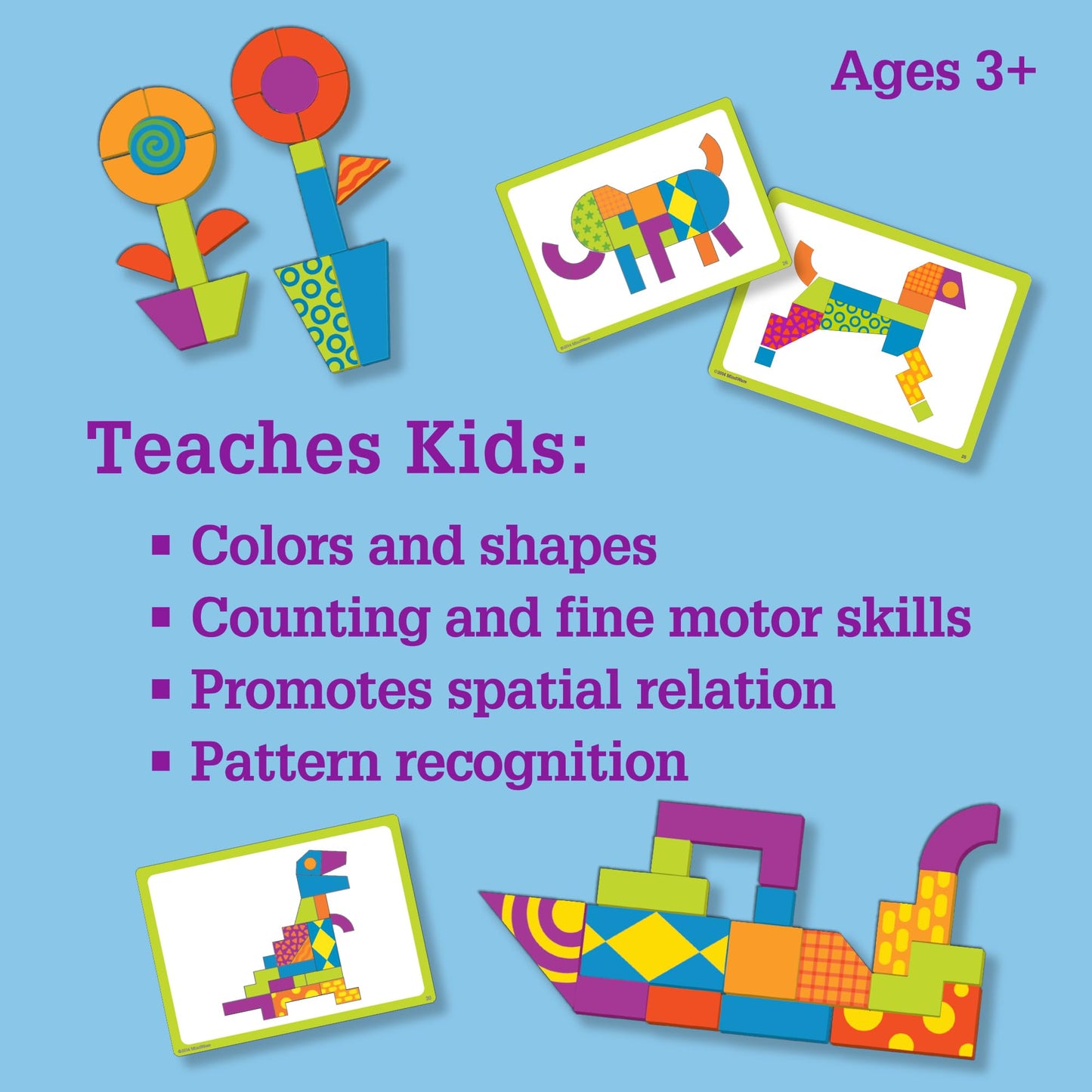 MindWare Imagination Patterns: Magnetic Pattern Tiles for Creative Play