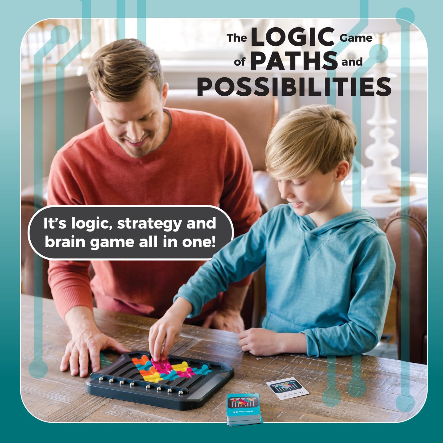 MindWare Marble Circuit Puzzle – 64 Challenges for Ages 8+ | Brain Teaser