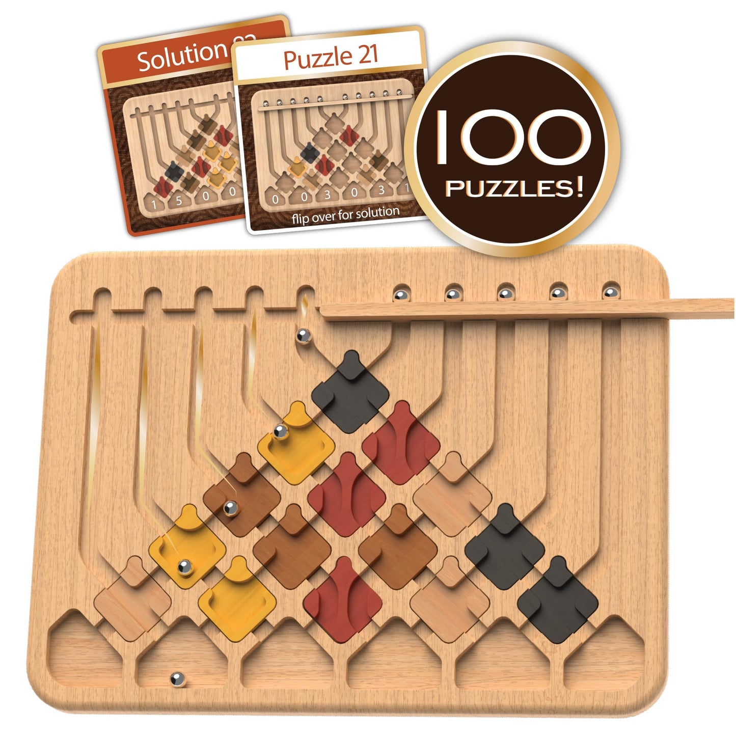 MindWare Marble Circuit Deluxe Brain Teaser – Premium Marble Maze for Solo Play
