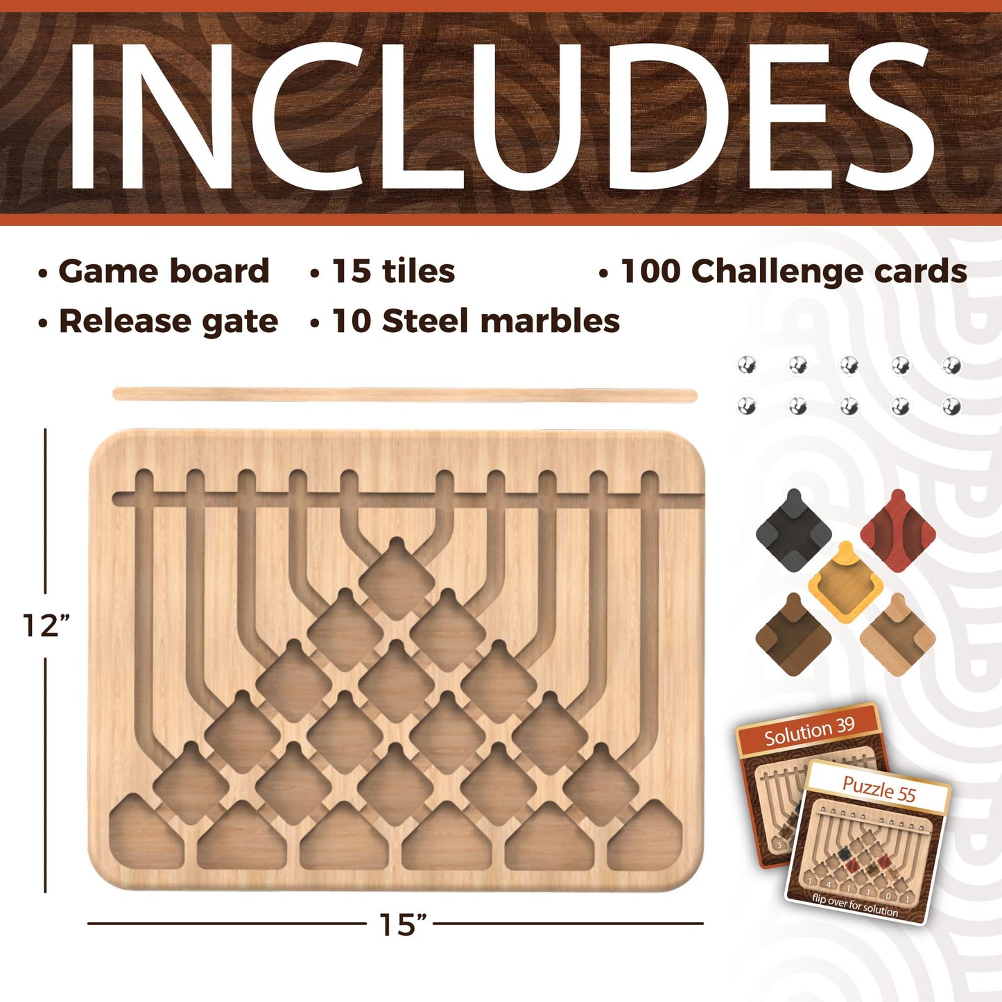 MindWare Marble Circuit Deluxe Brain Teaser – Premium Marble Maze for Solo Play