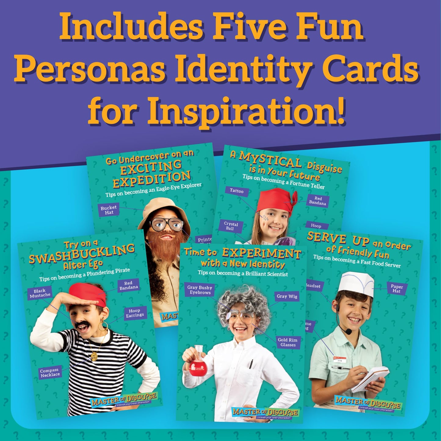 MindWare Master of Disguise Kit for Kids — 40+ Dress-Up Accessories