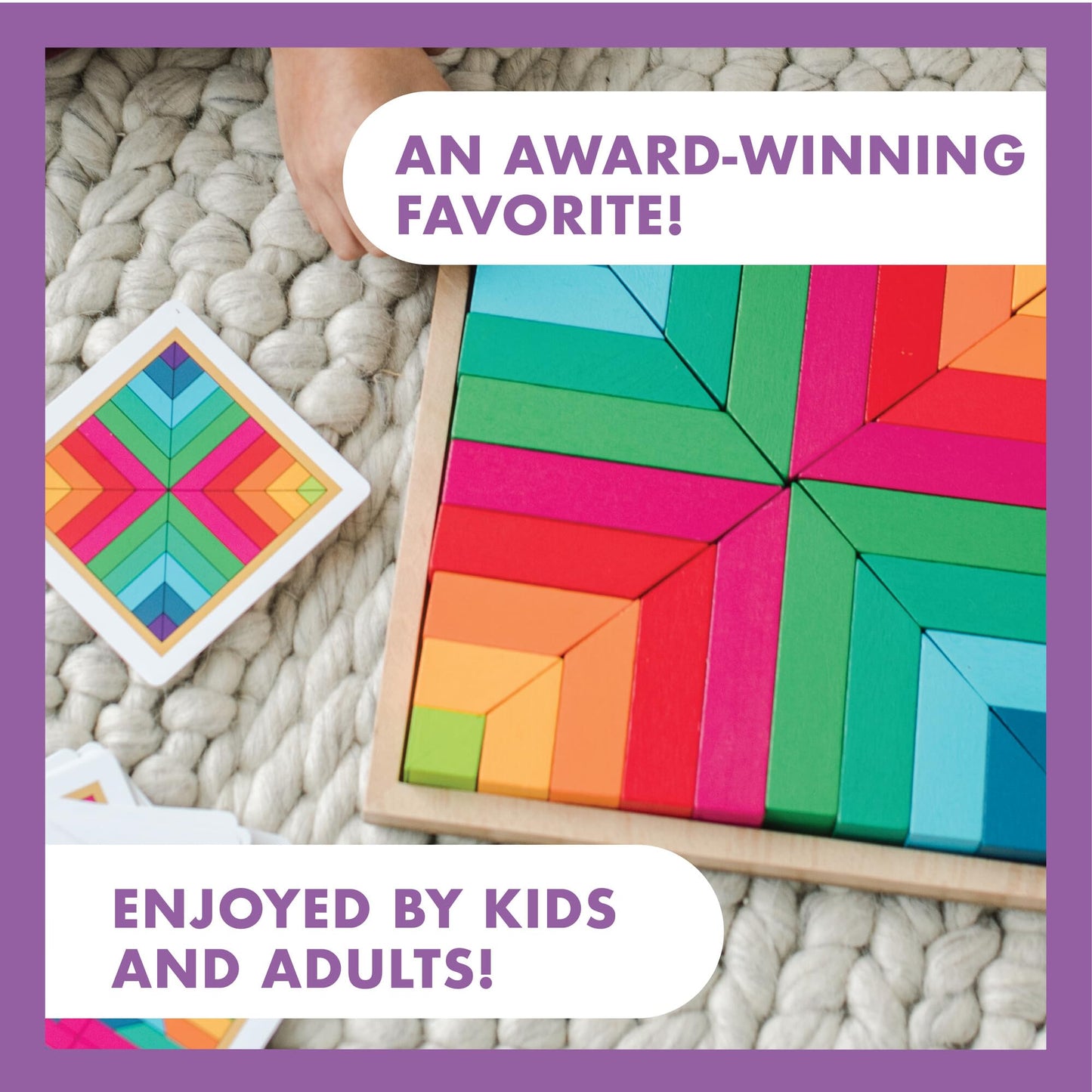 MindWare Pattern Play (Original) – Colorful Wood Blocks & Pattern Cards