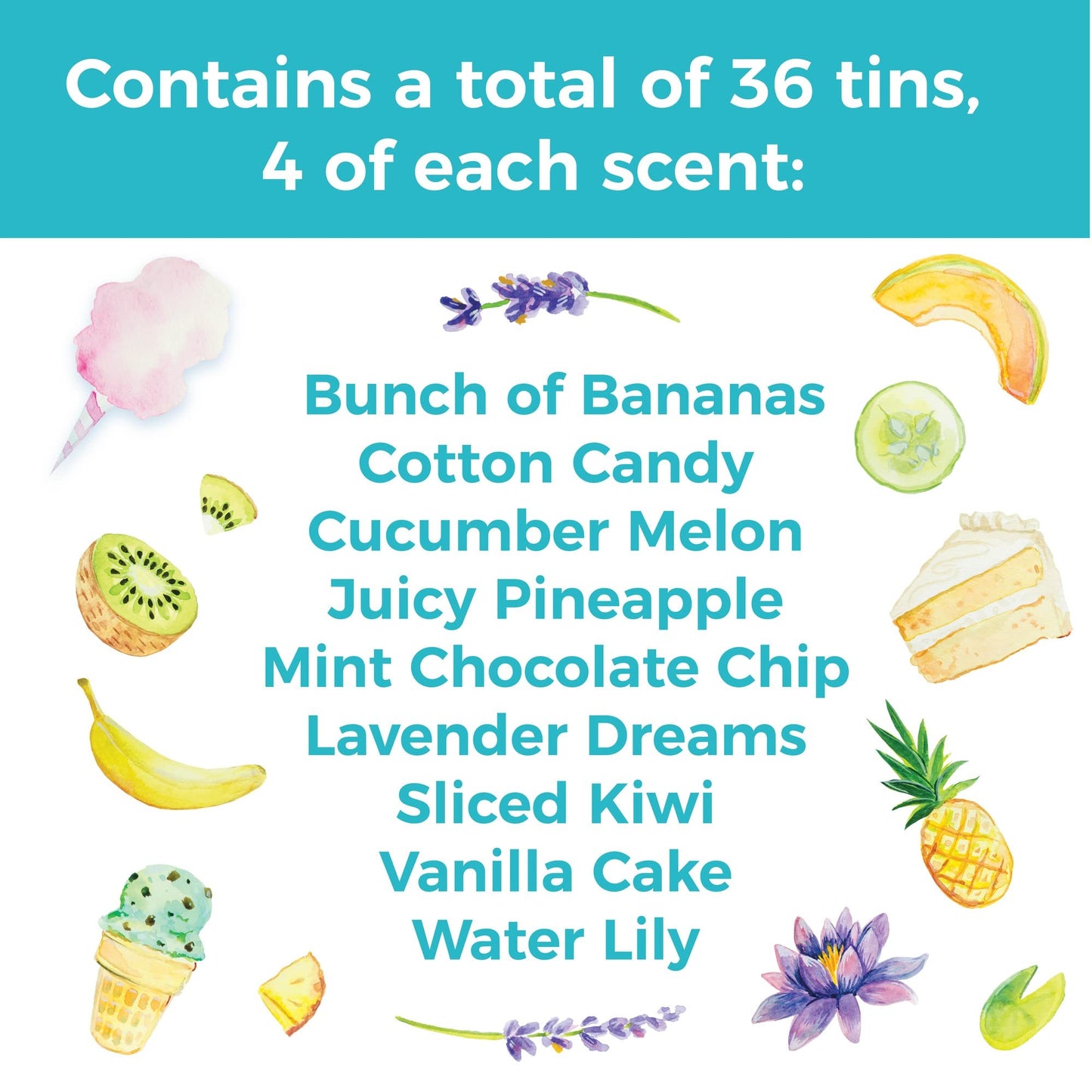 MindWare Putty Scents Series 1 — 36 Scented Sensory Putty Tins for Kids 3+