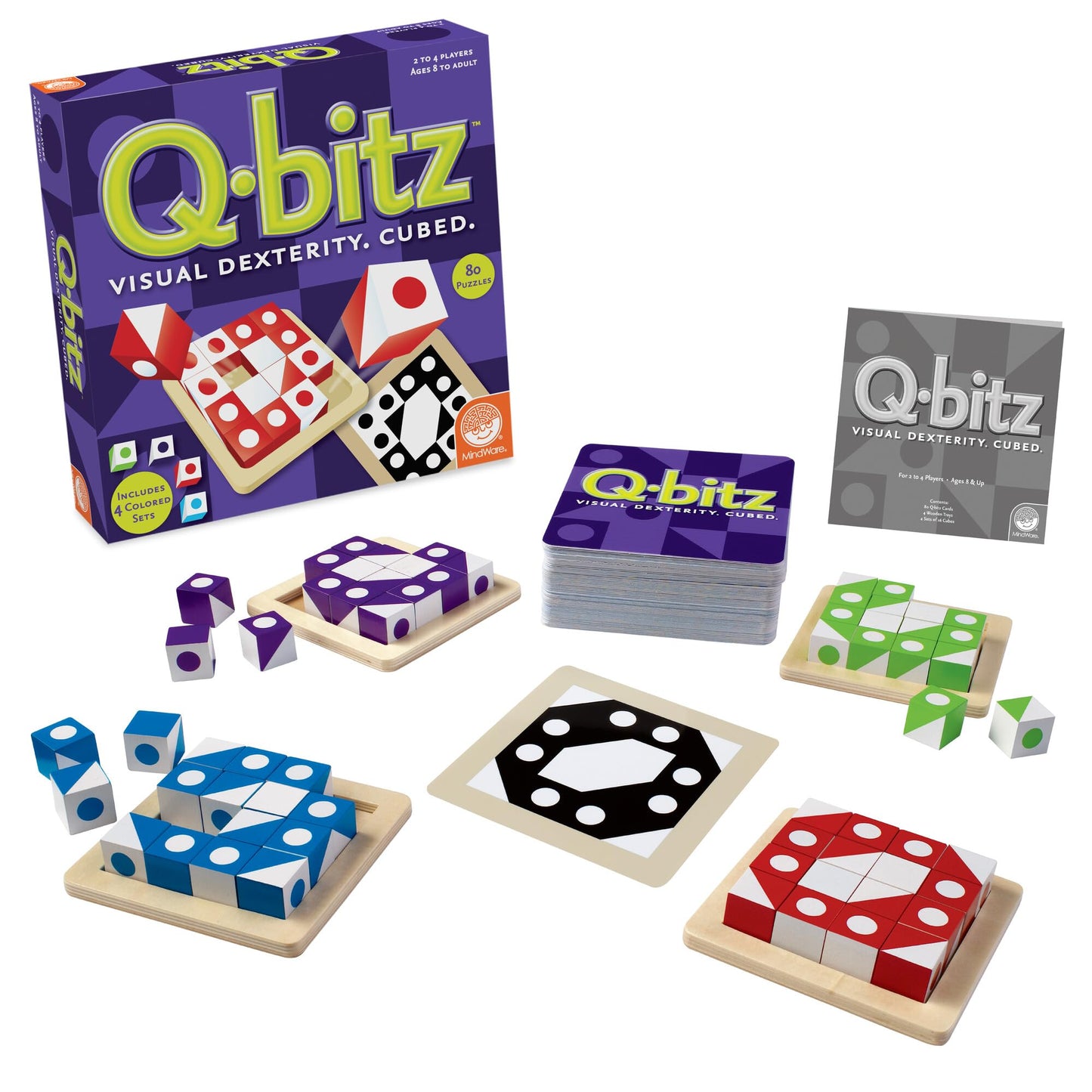 MindWare Q-Bitz Pattern Matching Game for Family Game Night | Ages 8+, 2-4 Players