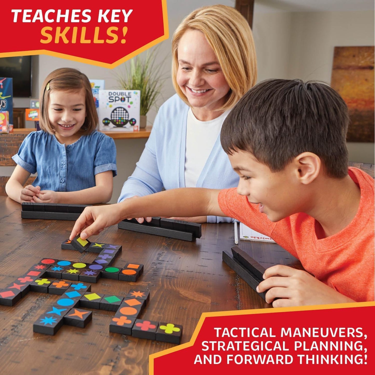 Qwirkle Board Game – Strategy for 2-4 Players | MindWare Deluxe with Trays