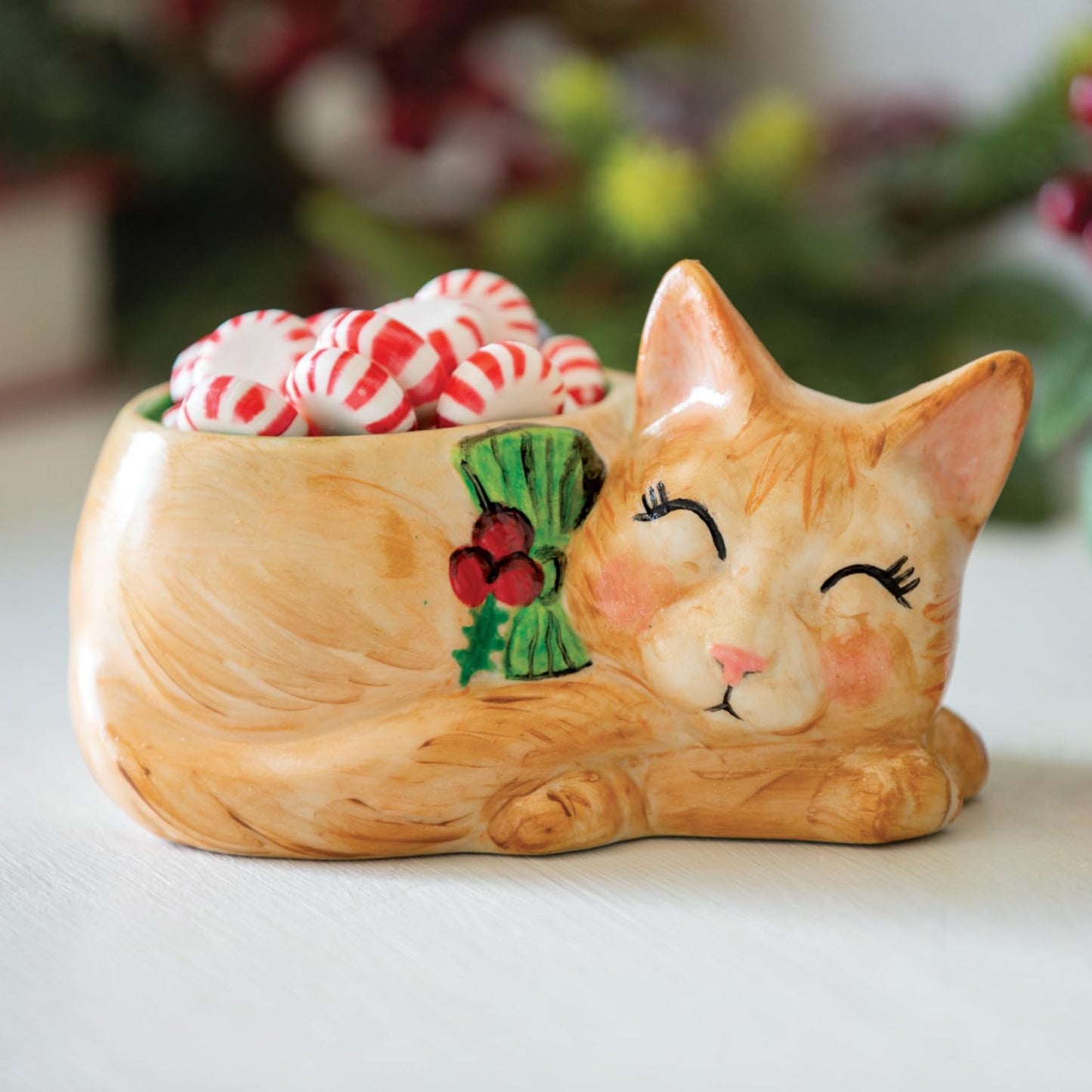 MindWare Paint Your Own Cat Dish – Ceramic Painting Kit with 12 Paints & 2 Brushes