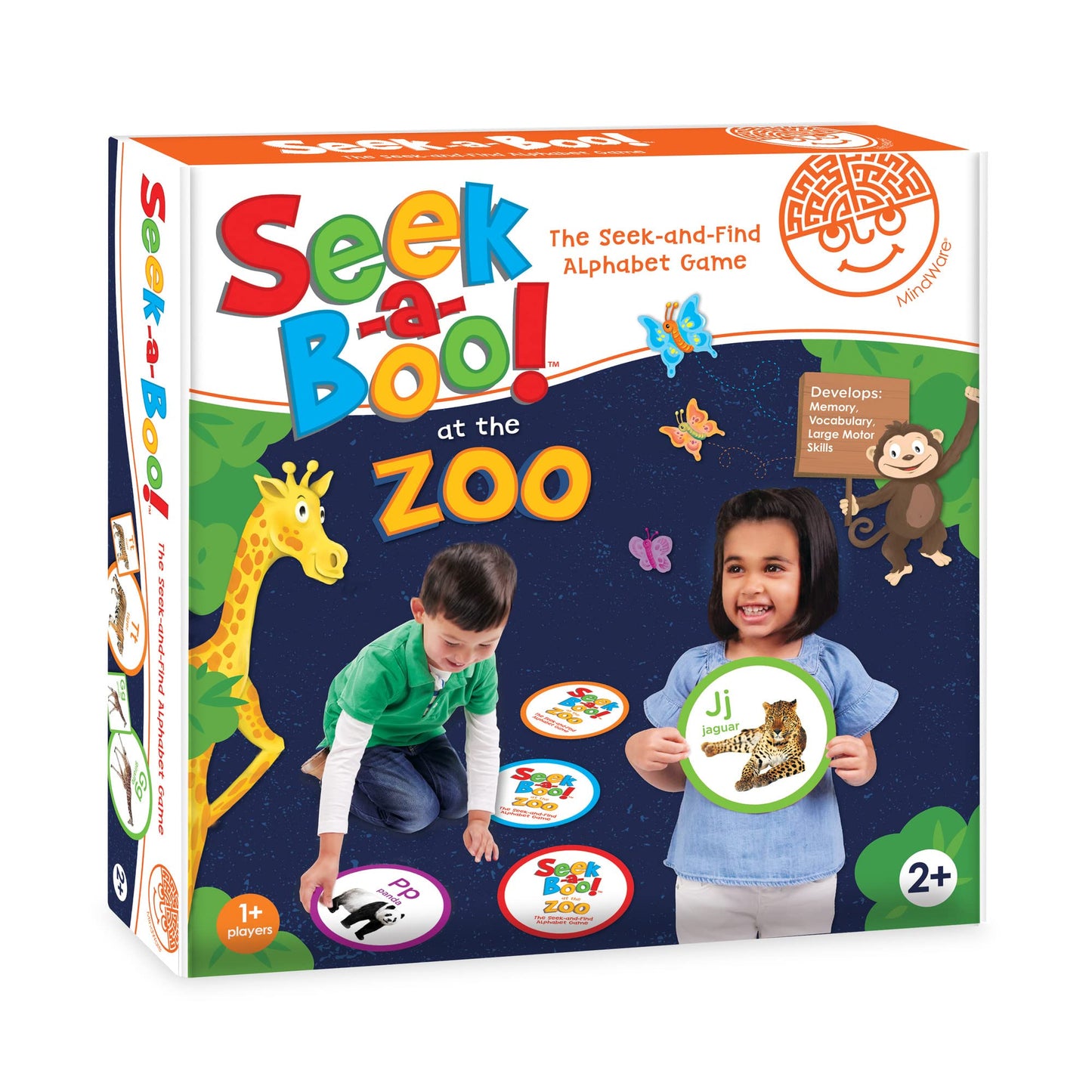 MindWare Seek-a-Boo! at The Zoo – Seek-and-Find Alphabet Matching Game for Toddlers (Ages 2–4)
