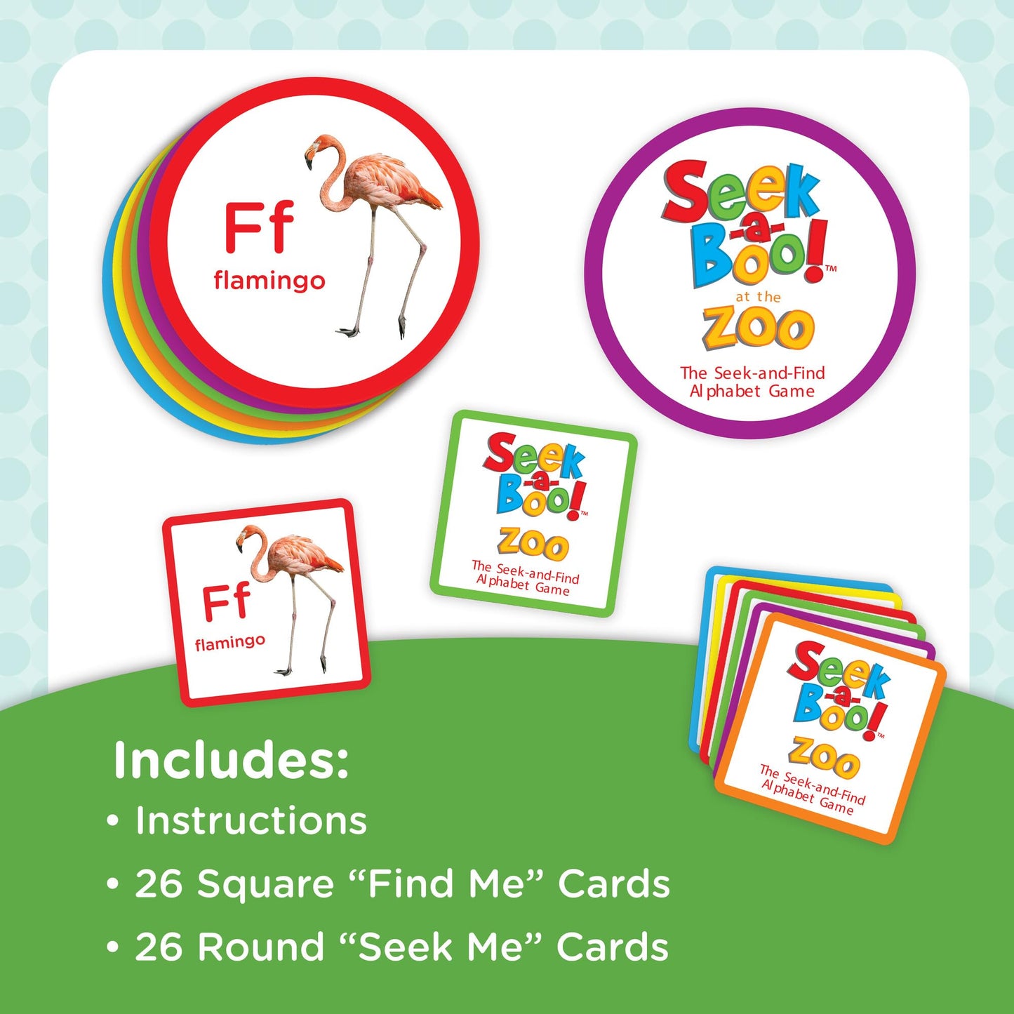 MindWare Seek-a-Boo! at The Zoo – Seek-and-Find Alphabet Matching Game for Toddlers (Ages 2–4)