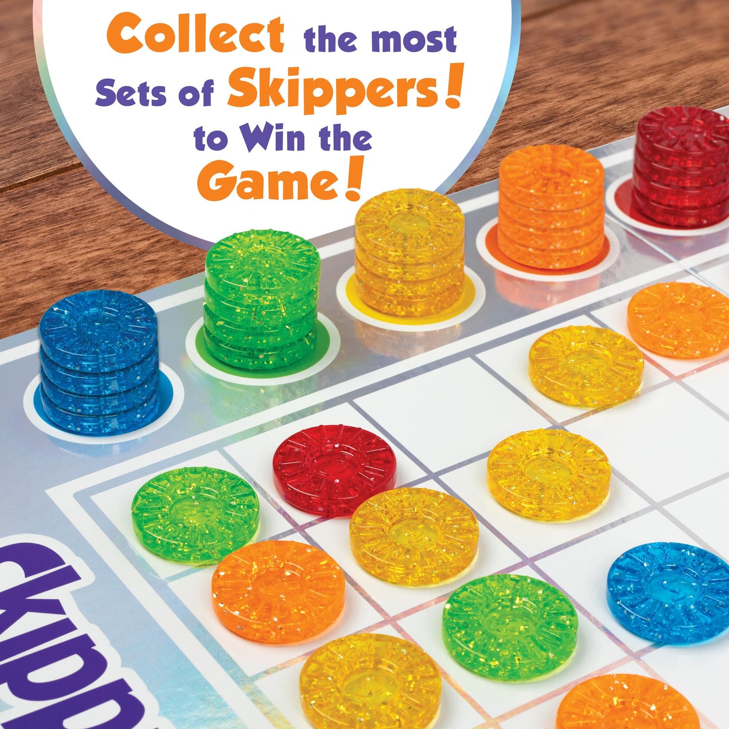 MindWare Skippity - Jump-and-Capture Board Game for 2-4 Players