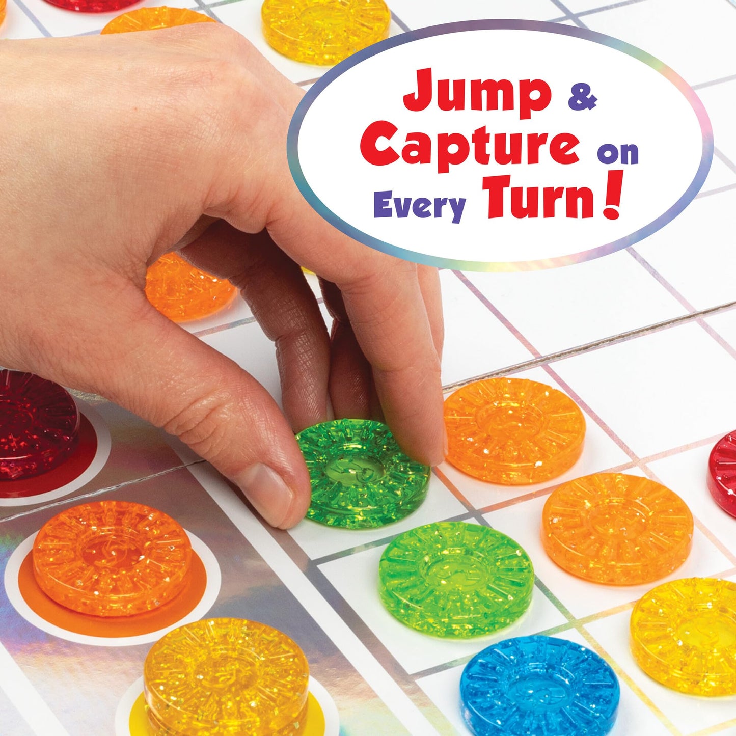 MindWare Skippity - Jump-and-Capture Board Game for 2-4 Players