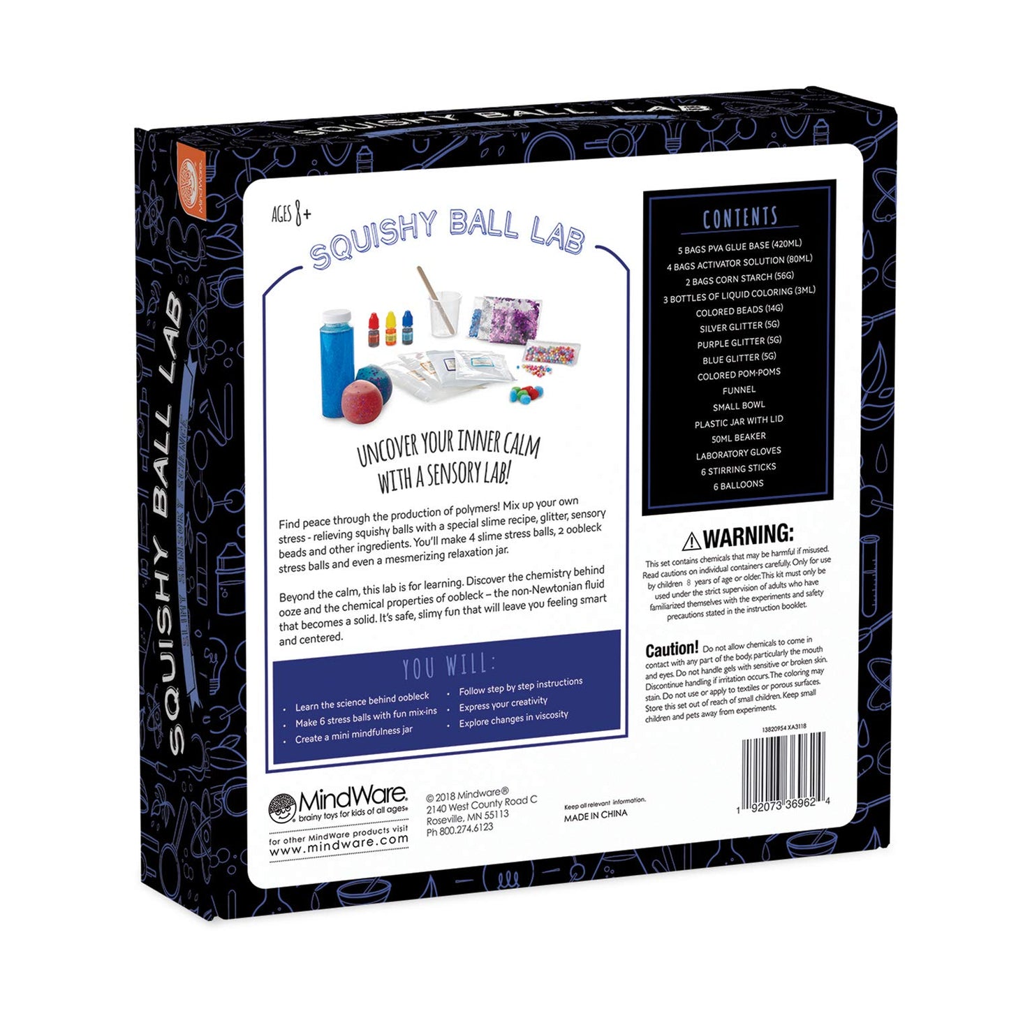MindWare Science Academy Squishy Ball Lab – 35pc STEM Kit for Kids & Teens