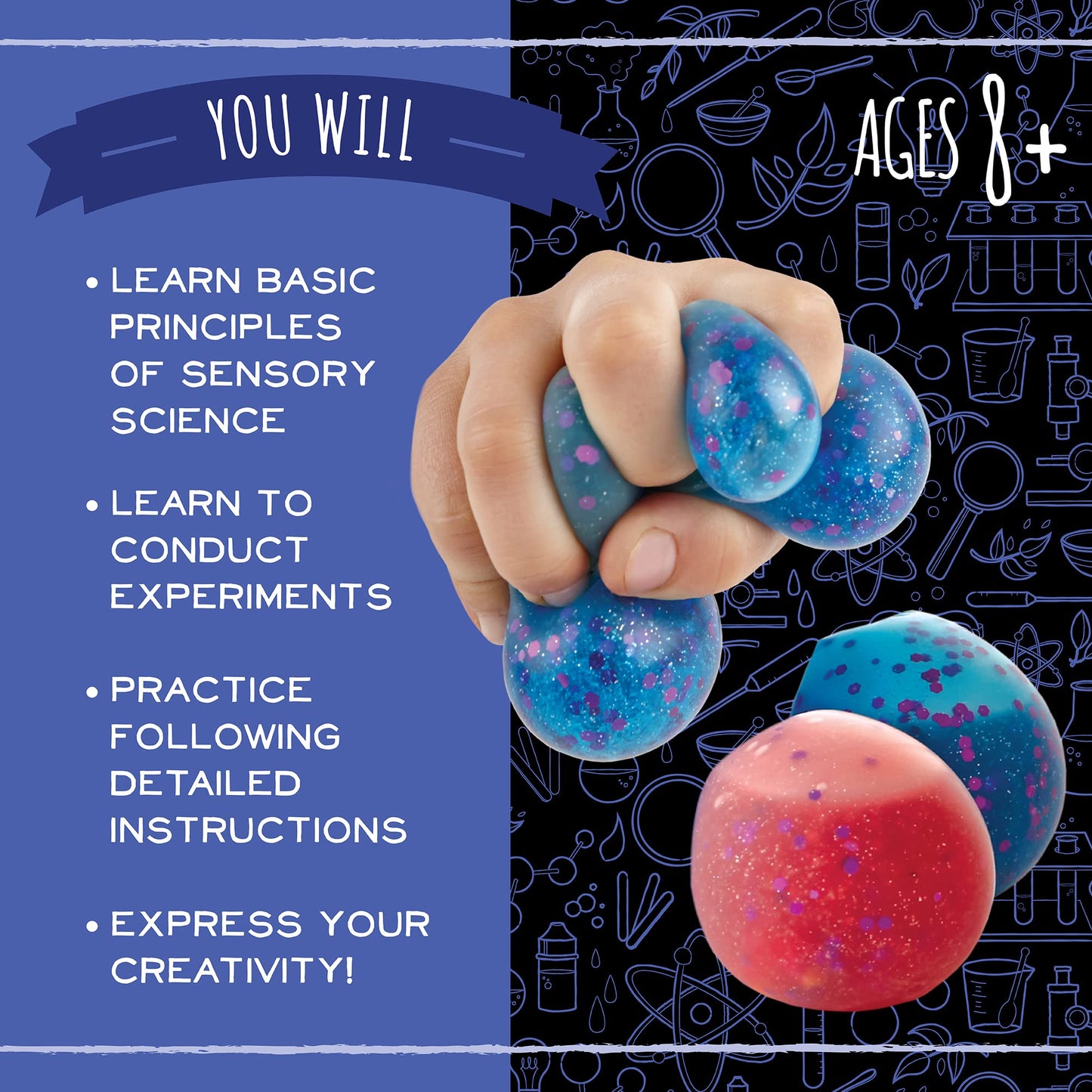 MindWare Science Academy Squishy Ball Lab – 35pc STEM Kit for Kids & Teens