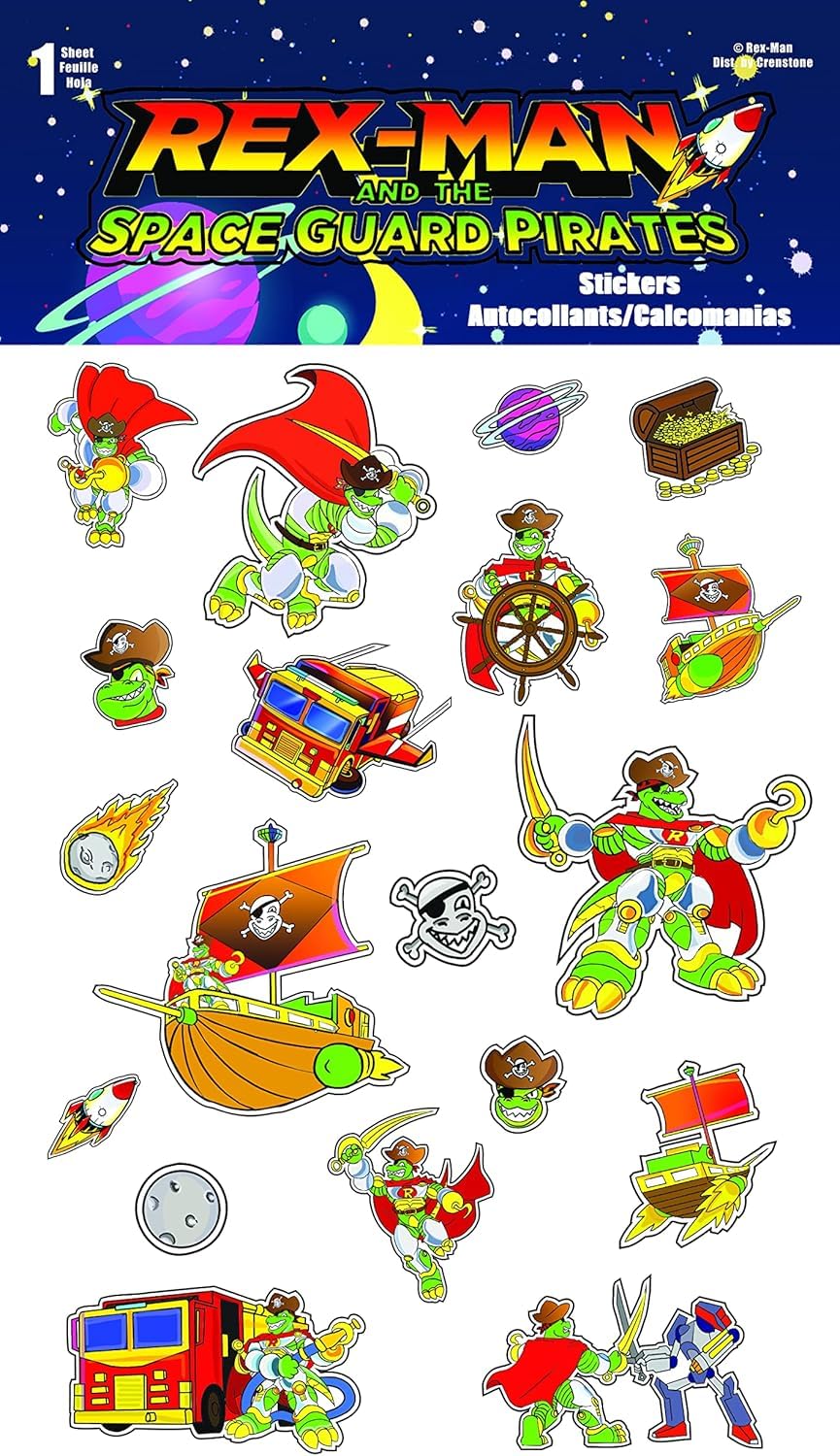 Minecraft Party Favors Set - 240 Stickers (Steve, Alex, Creepers) + Rex-Man | 12 Sheets