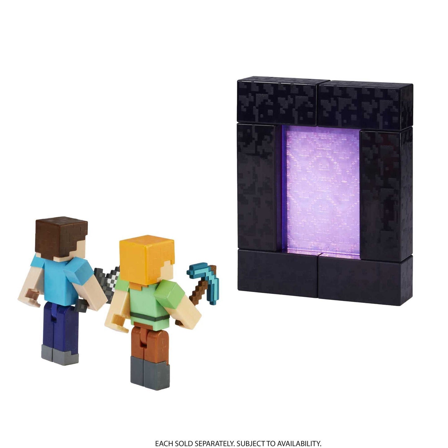 Minecraft Alex Action Figure - 3.25-in with Build-a-Portal Piece & Accessory | Collectible Toy for Kids 6+