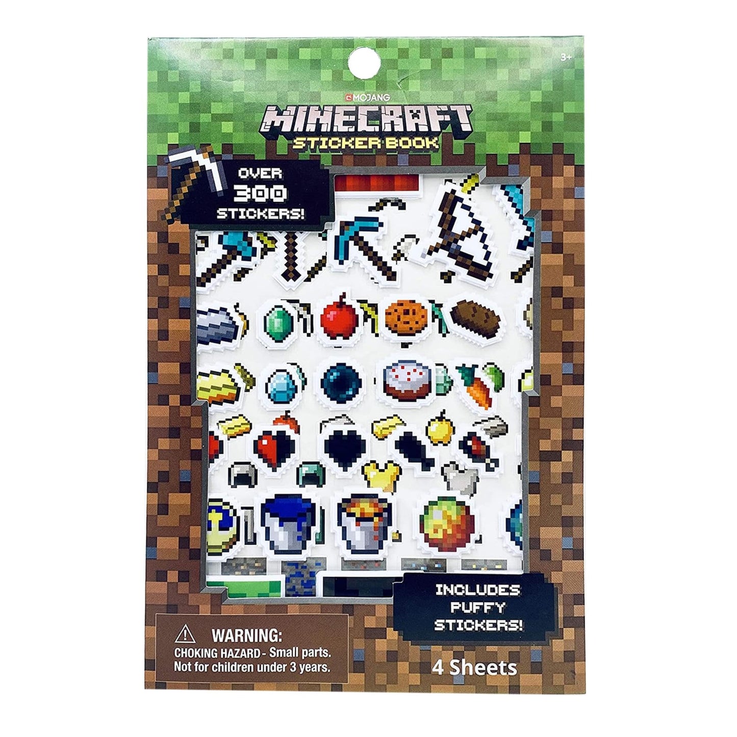 Minecraft TUGOKU Kids Camera Sticker Book with 300+ Stickers and Puffy Sheet Pack