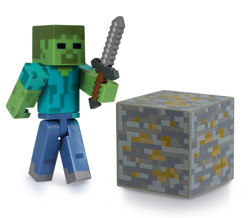 Minecraft Core Zombie Figure Pack – Series 1 (3-Inch, Iron Ore Block)
