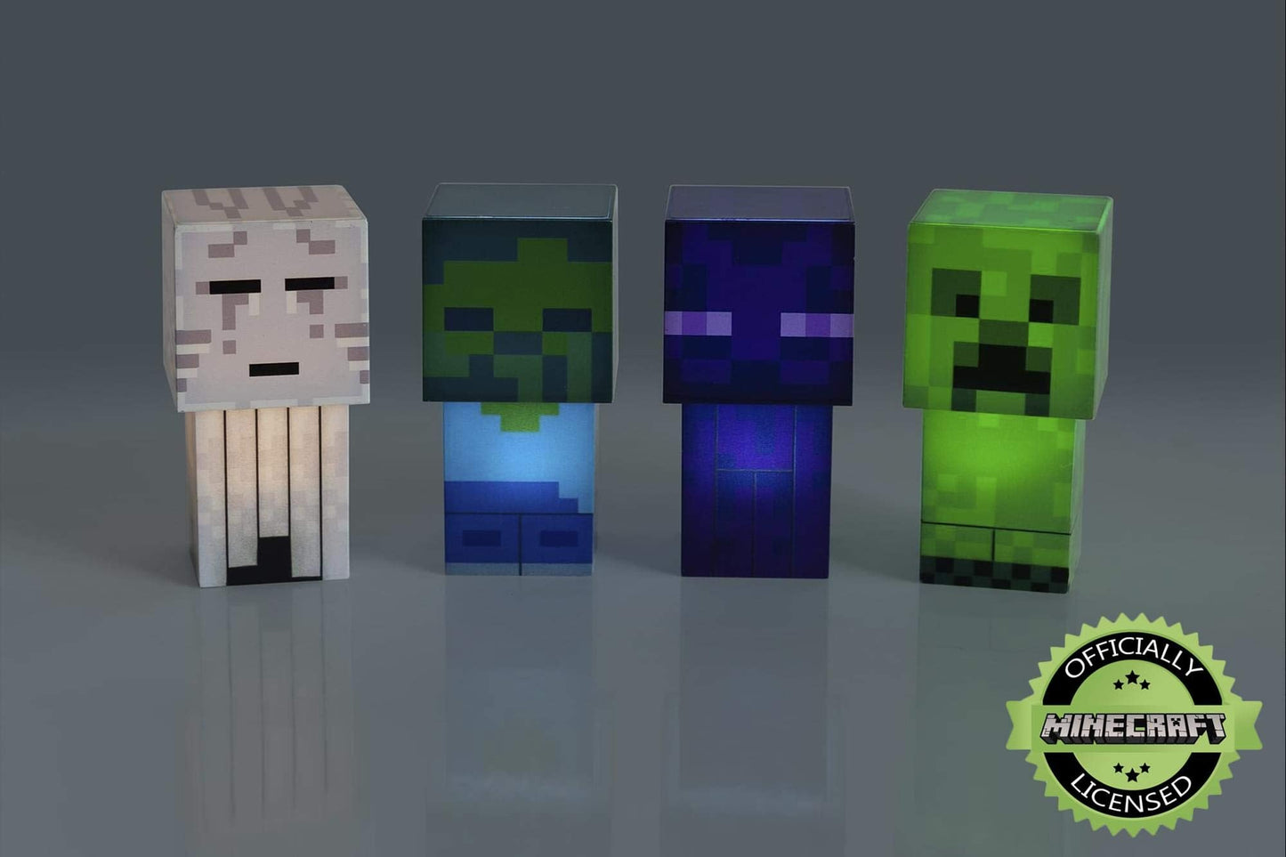 Minecraft Mini Mob 4-Piece Mood Light Set | Battery-Operated LED Lights