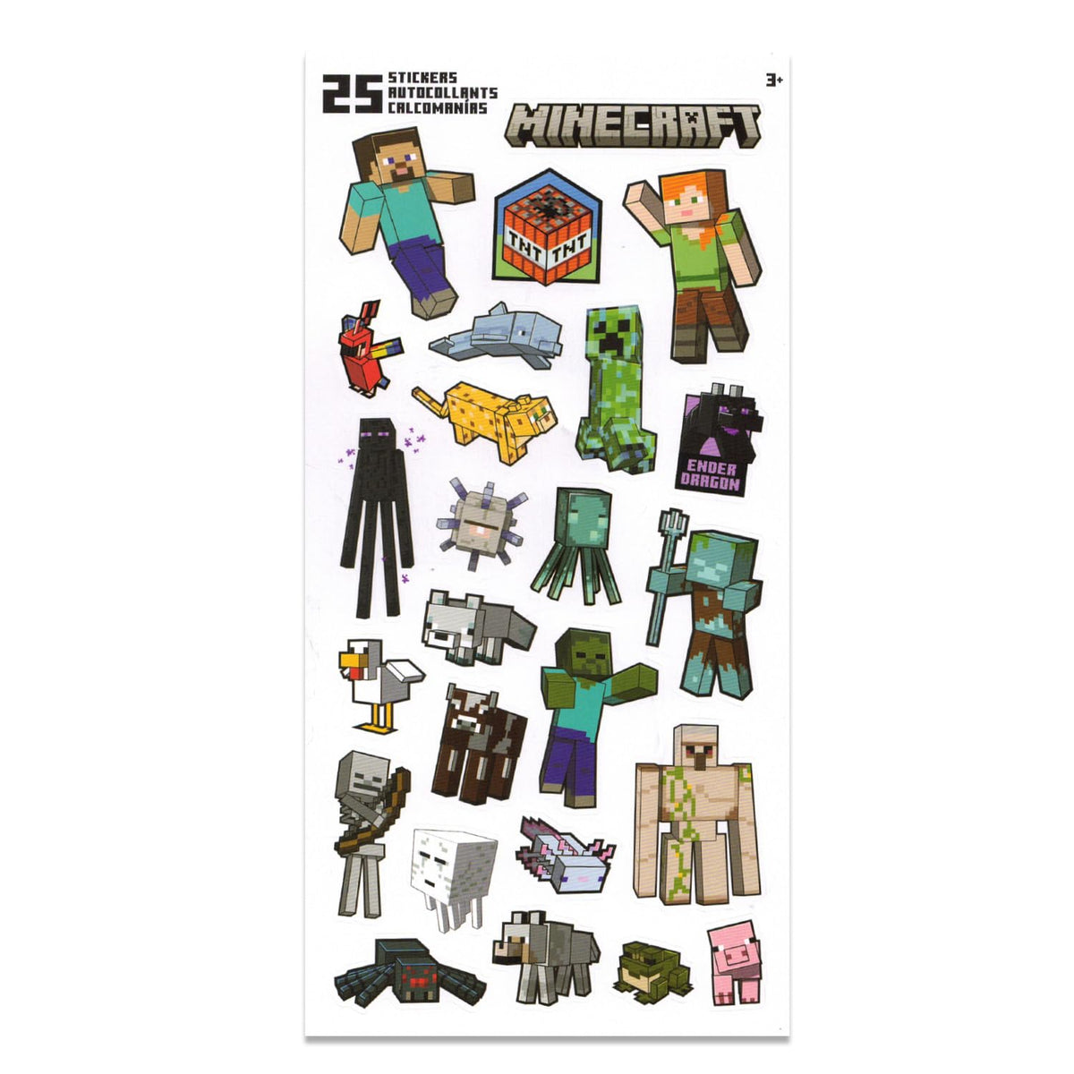 Minecraft Coloring Book Set for Kids Ages 4-8 – Pages, Activities, Stickers & Jumbo Crayons