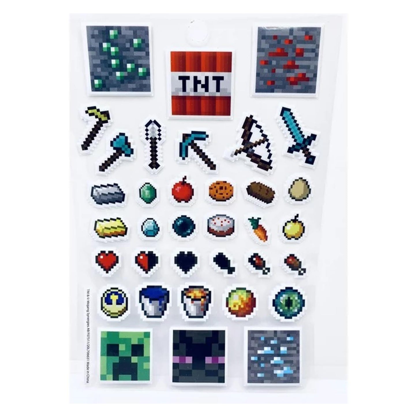 Minecraft TUGOKU Kids Camera Sticker Book with 300+ Stickers and Puffy Sheet Pack