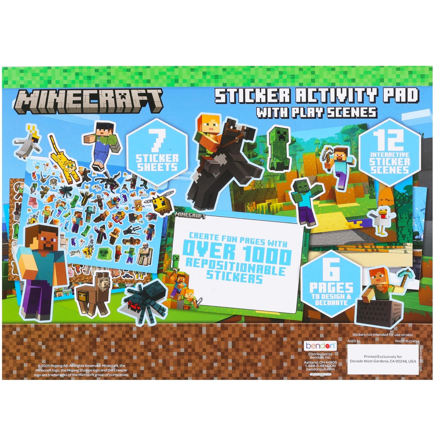 Minecraft Stickers Ultimate Activity Pad – 1000+ Stickers, Scenes & Activities for Kids