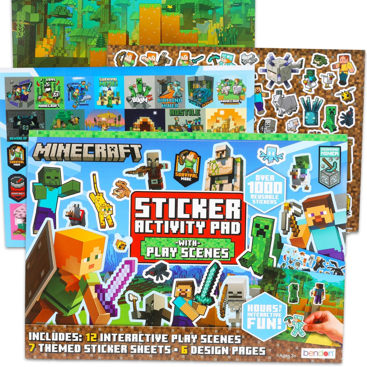 Minecraft Stickers Ultimate Activity Pad – 1000+ Stickers, Scenes & Activities for Kids