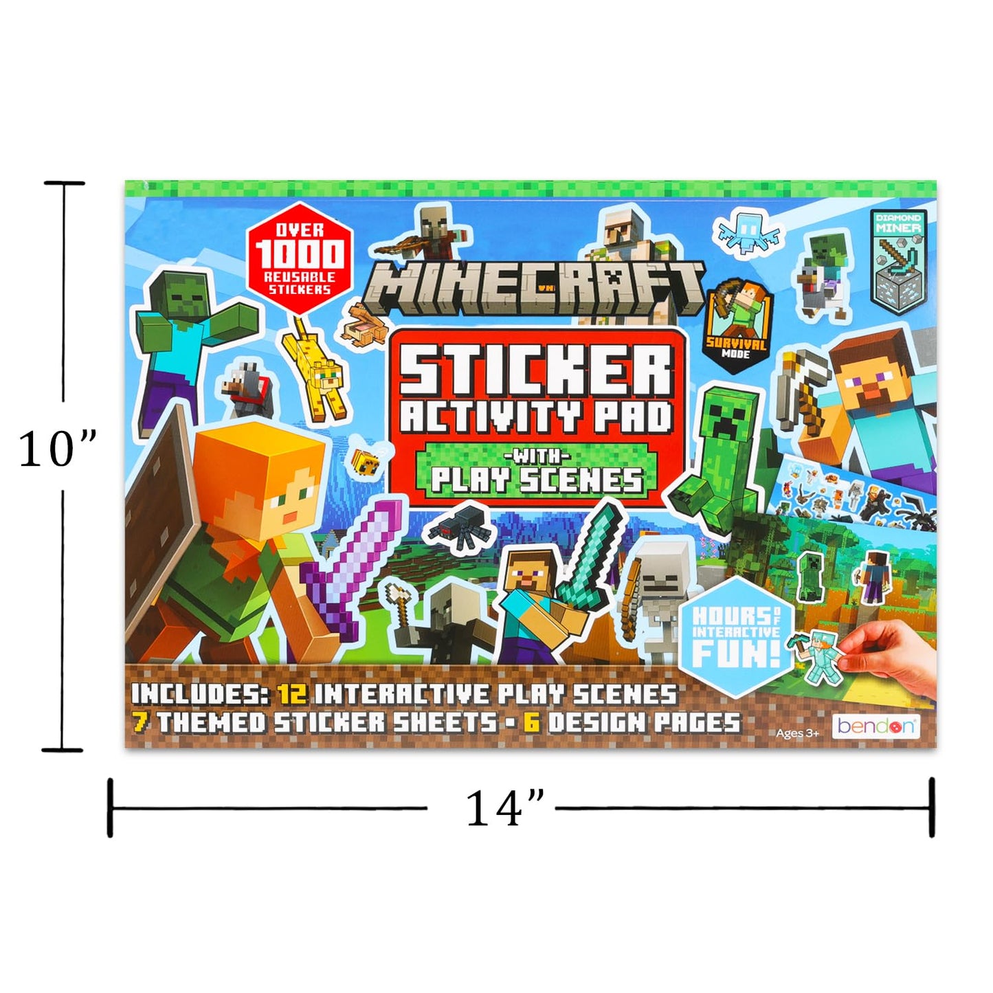 Minecraft Stickers Ultimate Activity Pad – 1000+ Stickers, Scenes & Activities for Kids