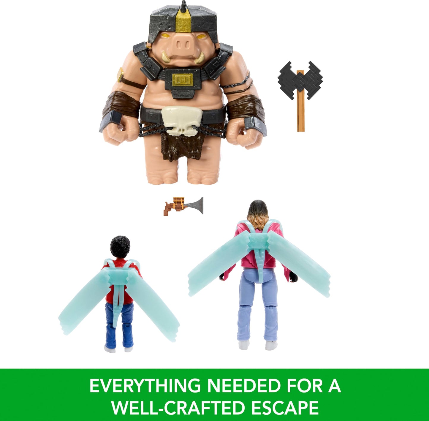 Mattel Minecraft Story Set – 3 Action Figures & 4 Accessories | A Well-Crafted Escape
