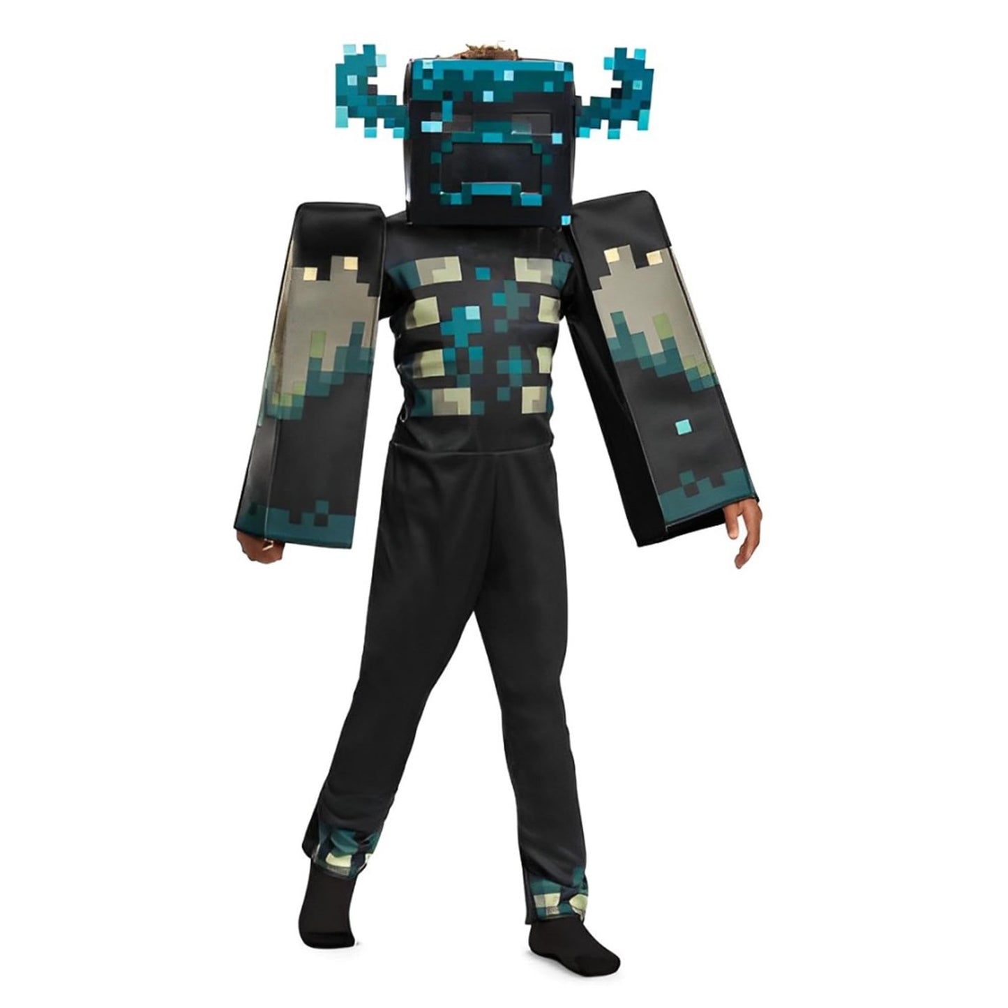 Minecraft Warden Kid Costume – Official Deluxe Jumpsuit & Headpiece