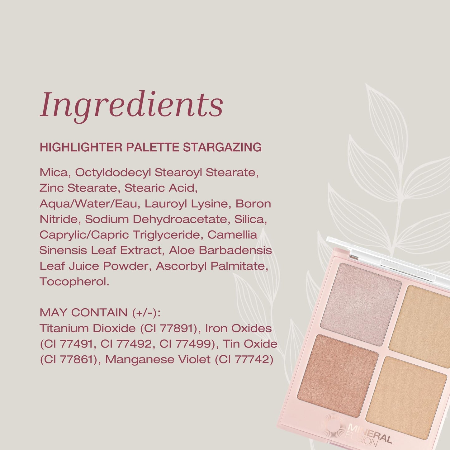 Mineral Fusion Stargazing Highlighter Palette – Lightweight Shimmer