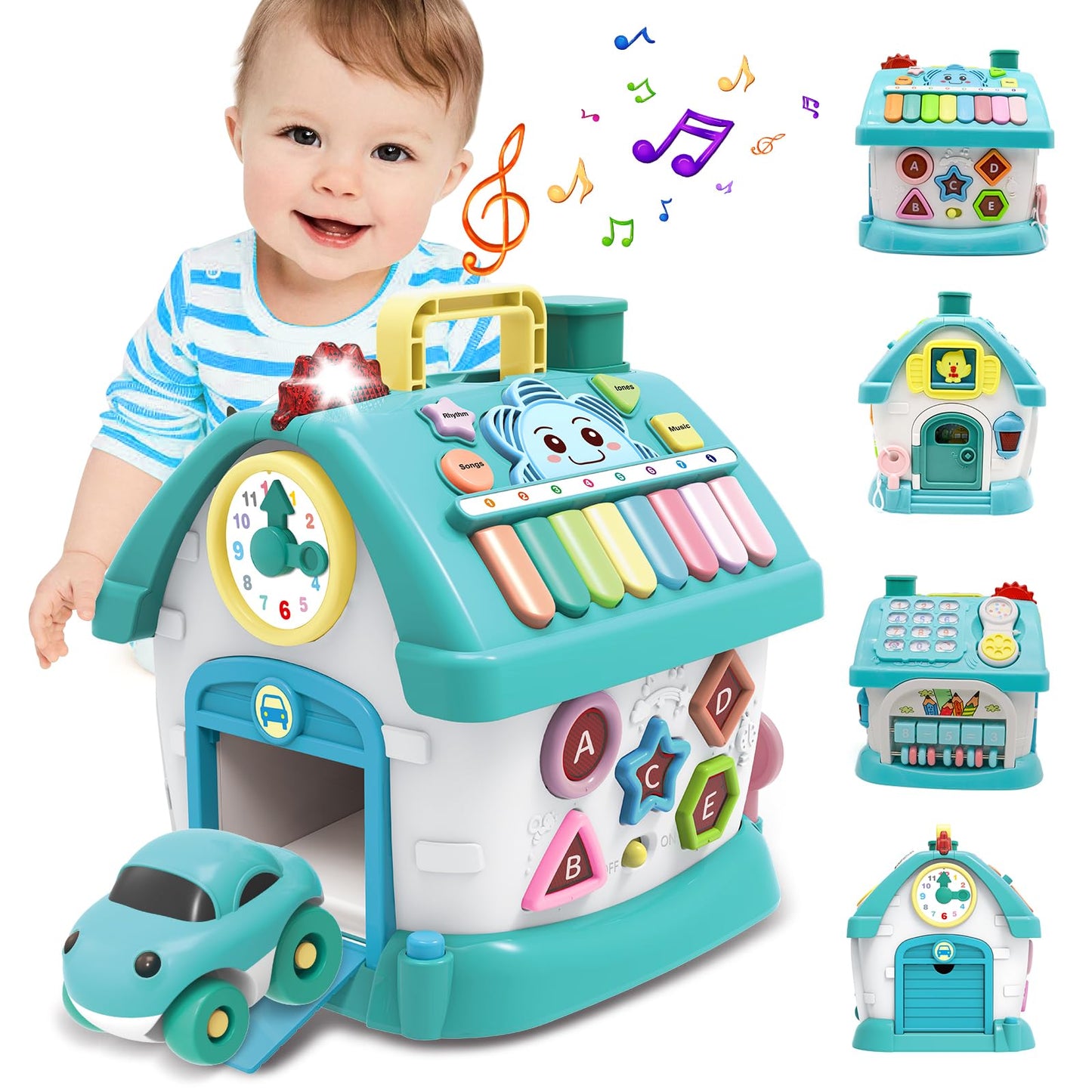 Ming You 8-in-1 Montessori Musical House Toy for 12-18 Months | Educational Toddler Toy