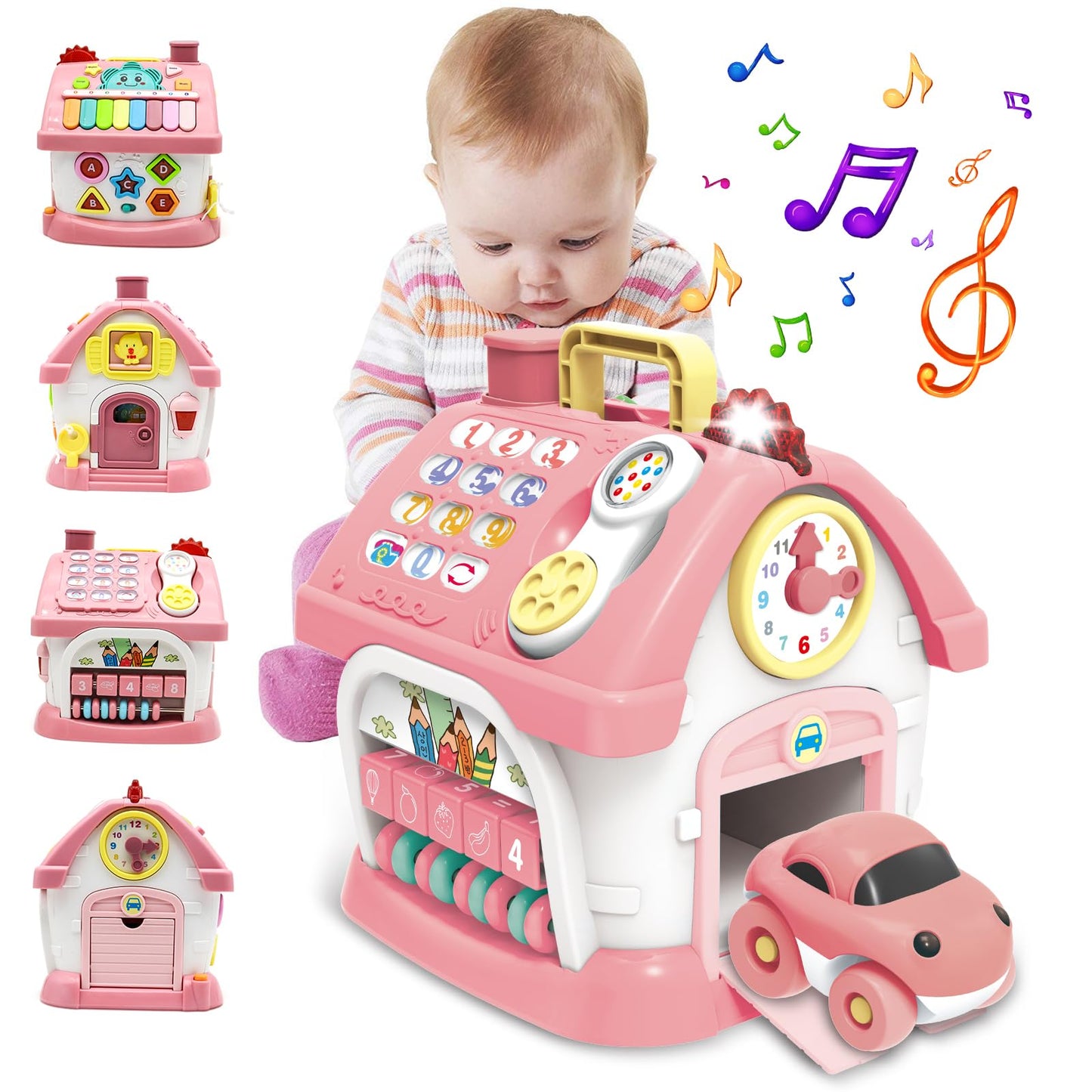Ming You 8-in-1 Montessori Learning House – Musical Toy for 1+ Year Olds