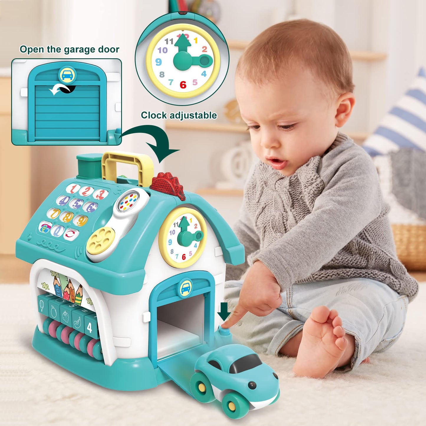Ming You 8-in-1 Montessori Musical House Toy for 12-18 Months | Educational Toddler Toy