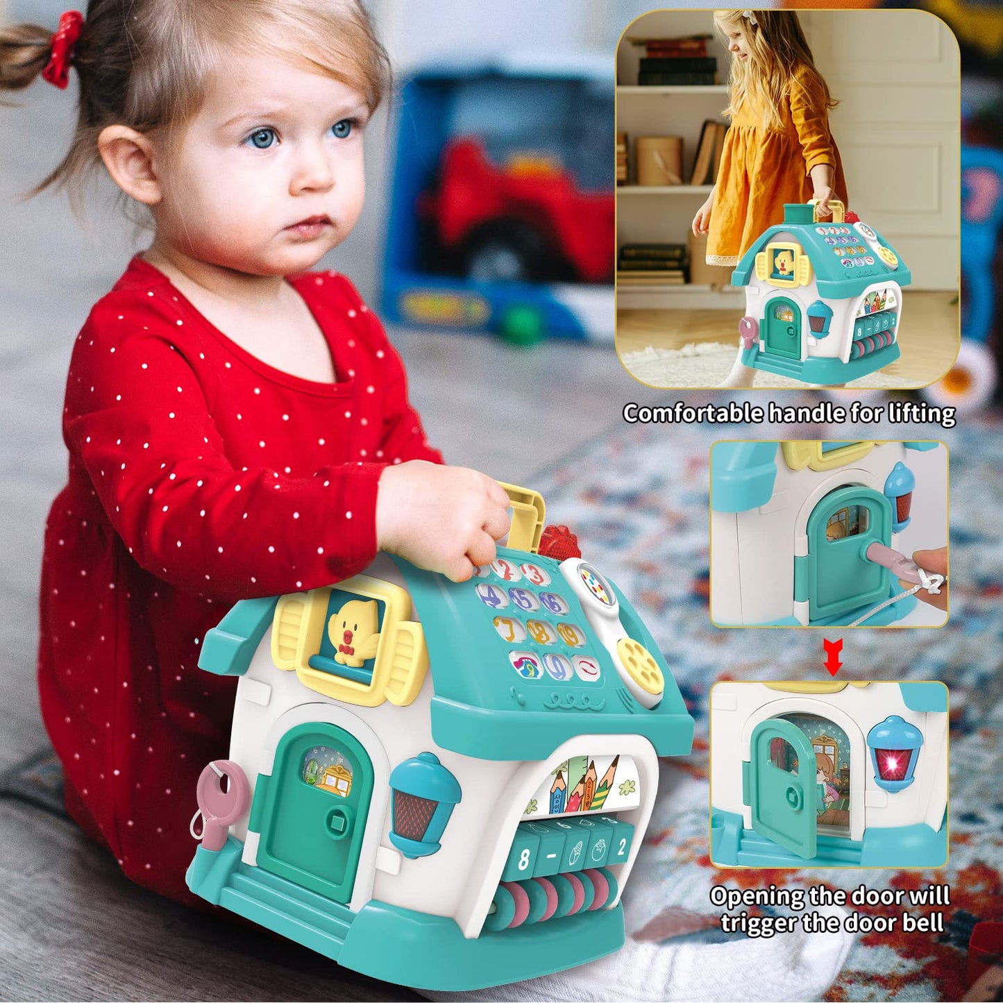 Ming You 8-in-1 Montessori Musical House Toy for 12-18 Months | Educational Toddler Toy