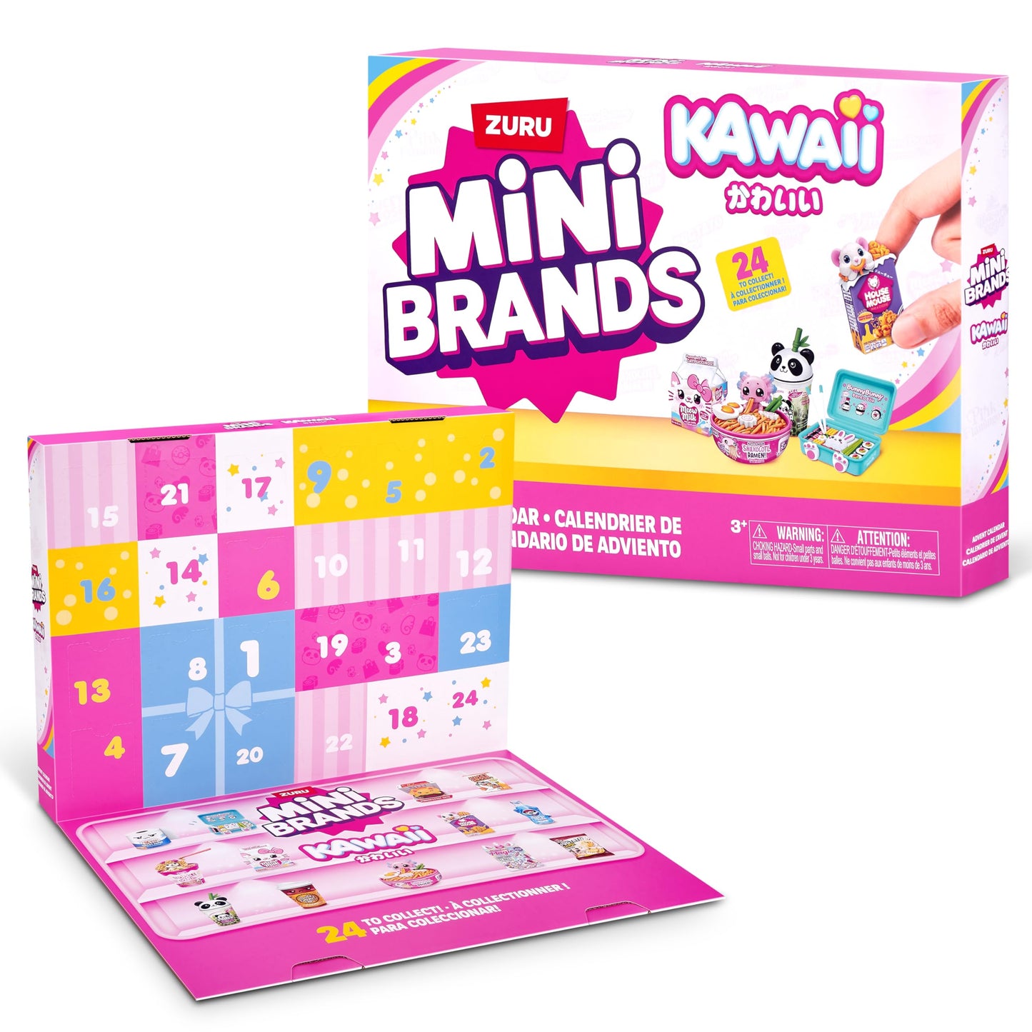 Mini Brands Kawaii Advent Calendar by ZURU — Collectible Seasonal Toys for Girls