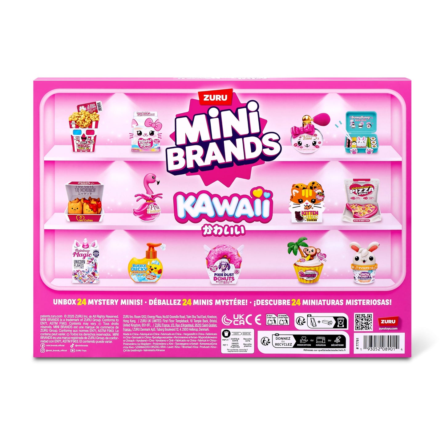 Mini Brands Kawaii Advent Calendar by ZURU — Collectible Seasonal Toys for Girls