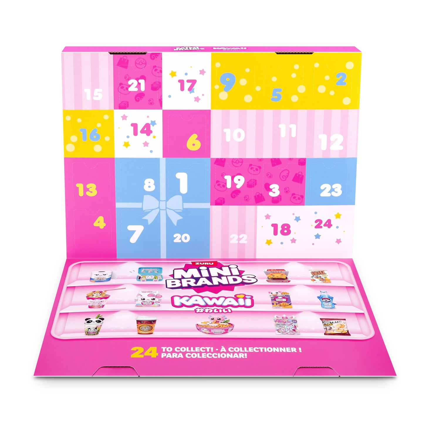 Mini Brands Kawaii Advent Calendar by ZURU — Collectible Seasonal Toys for Girls