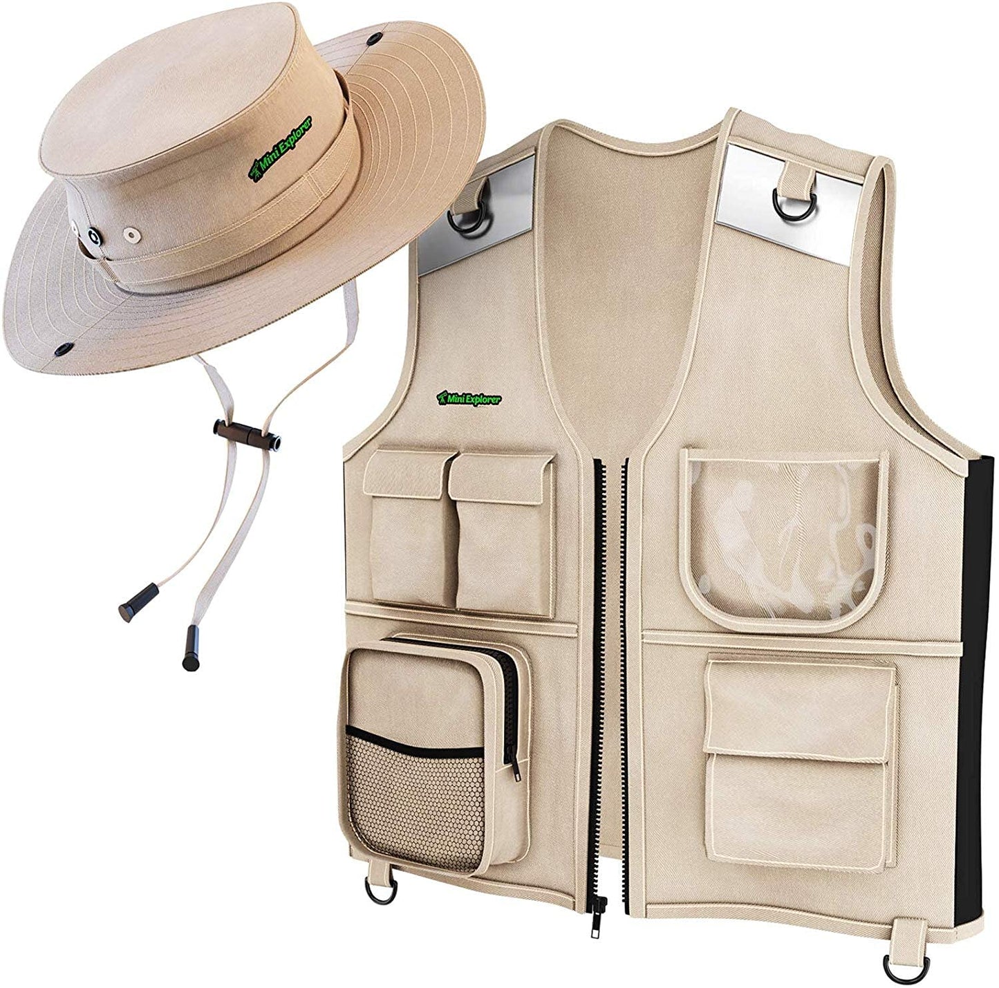 Mini Explorer Kids Vest and Hat Costume – Backyard Safari Gear for Ages 3-6