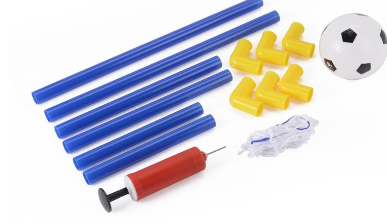 Mini Football Soccer Ball with Folding Goal Post Net Set