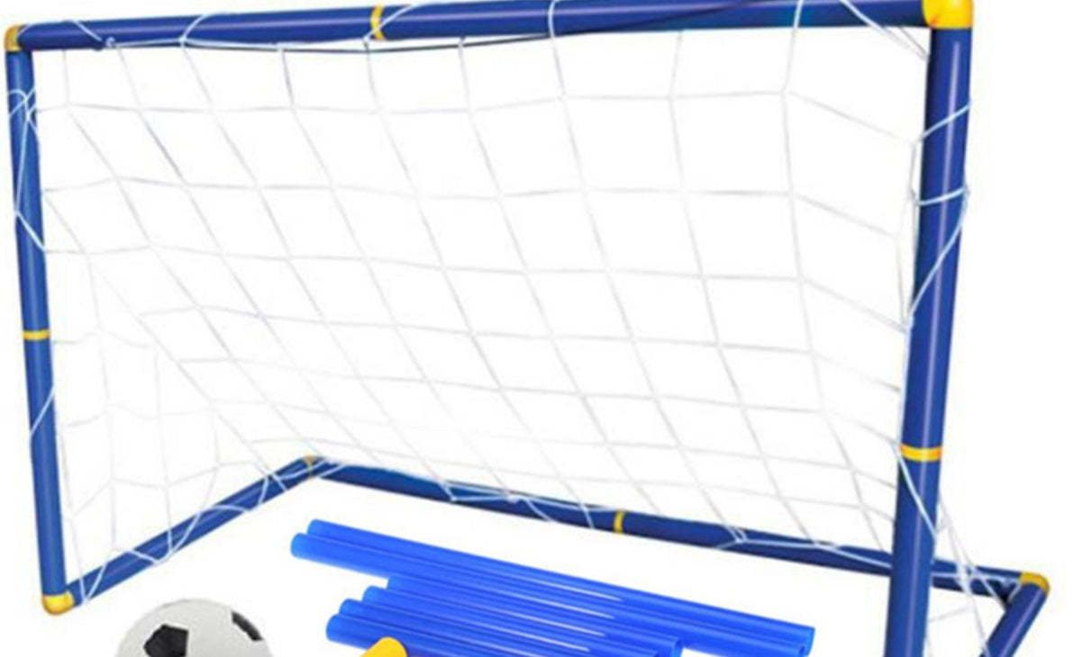 Mini Football Soccer Ball with Folding Goal Post Net Set