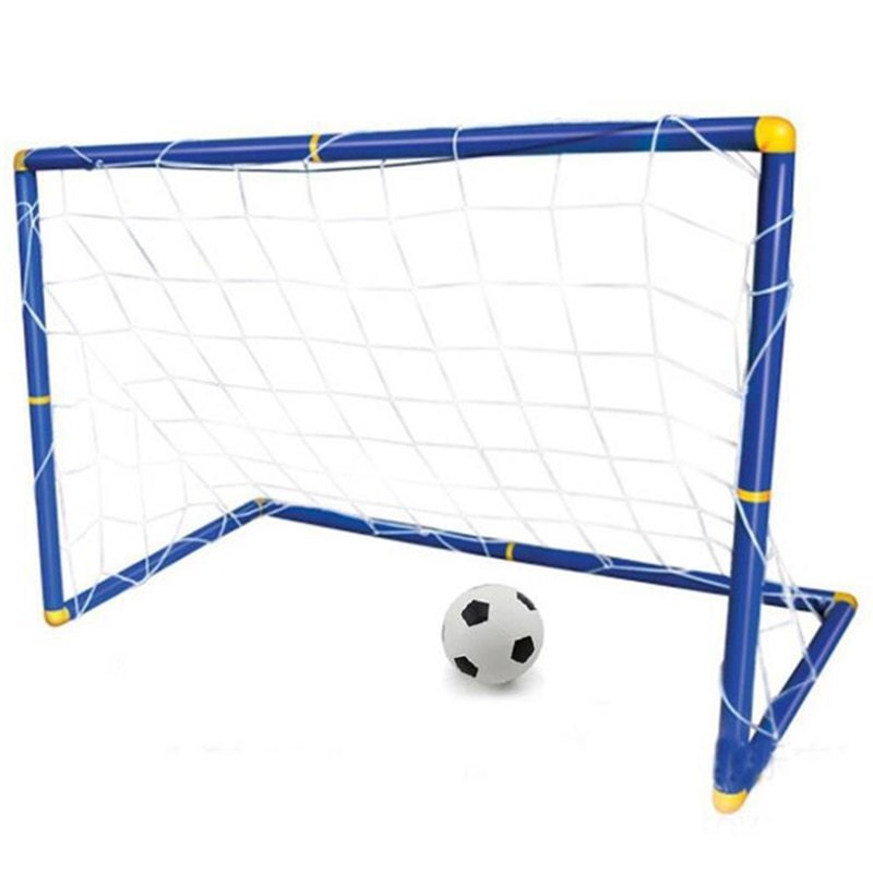 Mini Football Soccer Ball with Folding Goal Post Net Set