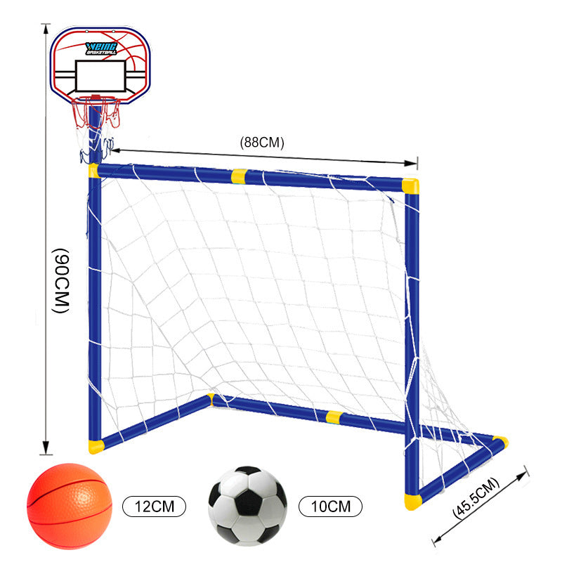 Mini Football Soccer Ball with Folding Goal Post Net Set