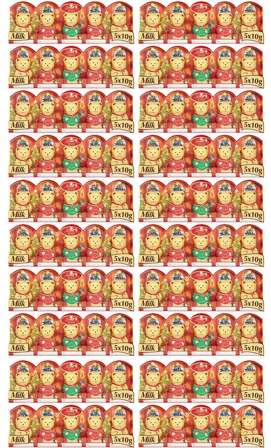 20 x Lindt Teddy Christmas Milk Chocolate 5 X 50G