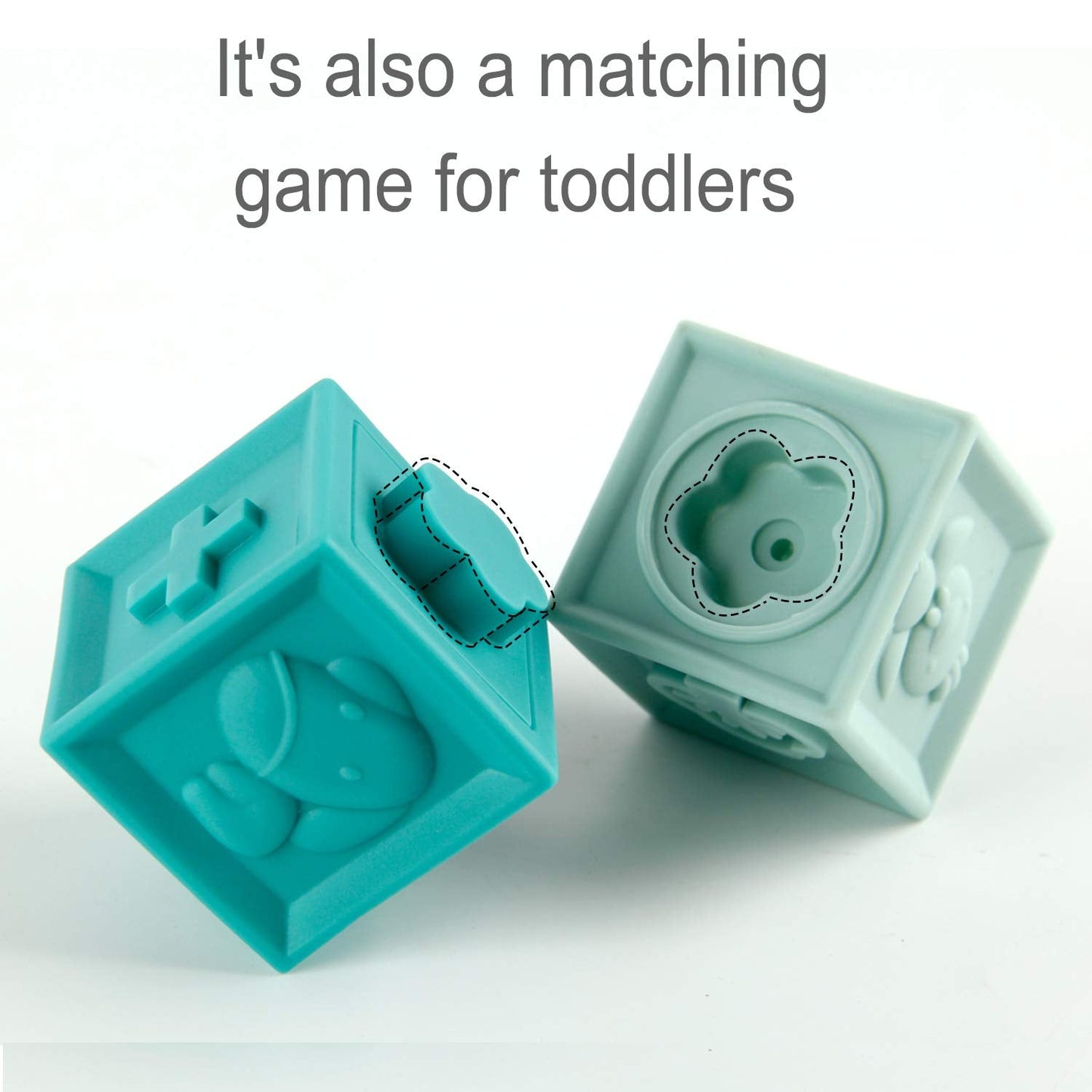 Mini Tudou Baby Blocks – Soft Silicone Building Blocks for 6 Months+ (12-Piece)