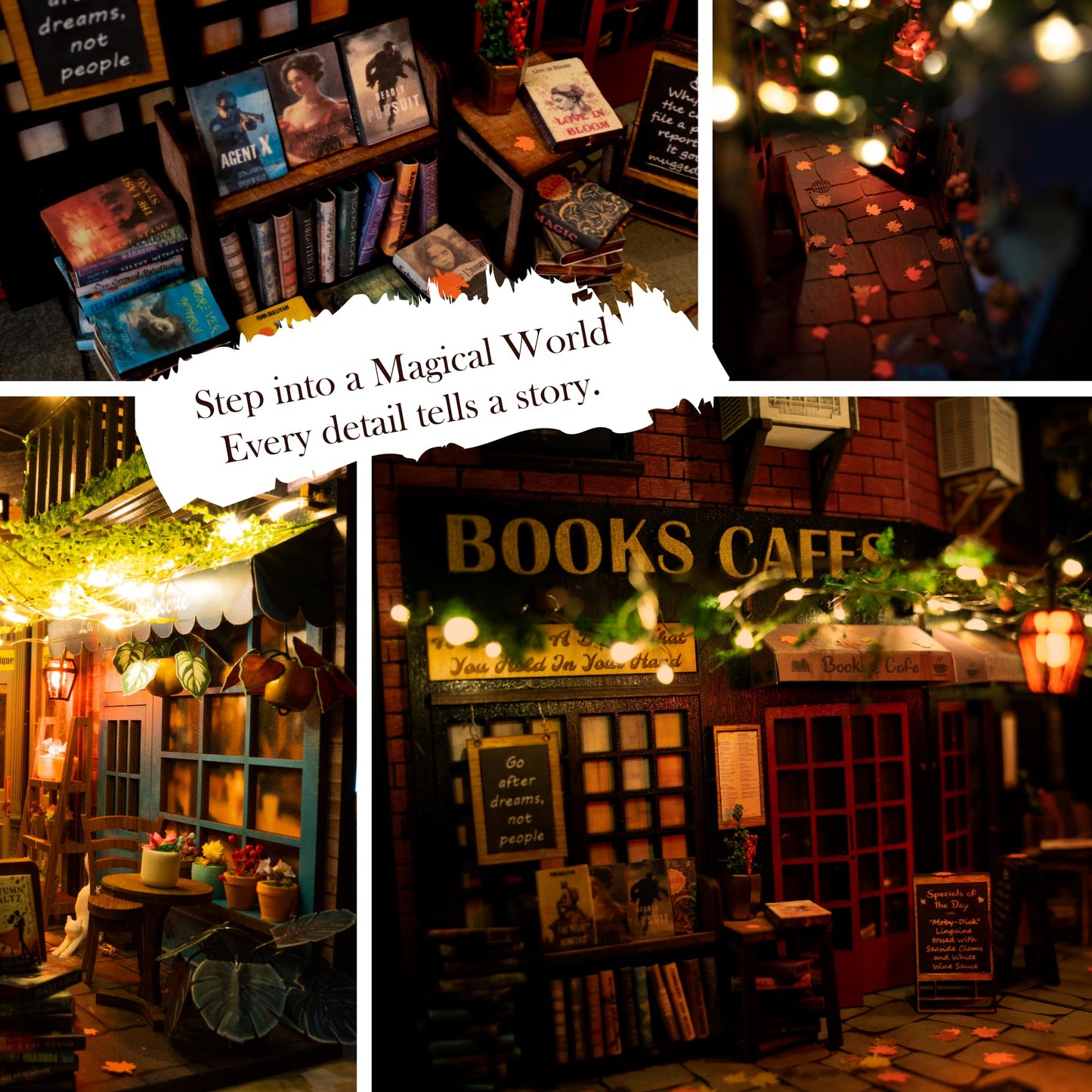 MINIALLEY MiniAlley Book Nook DIY Kit – Dreamy Dollhouse with LED Lights