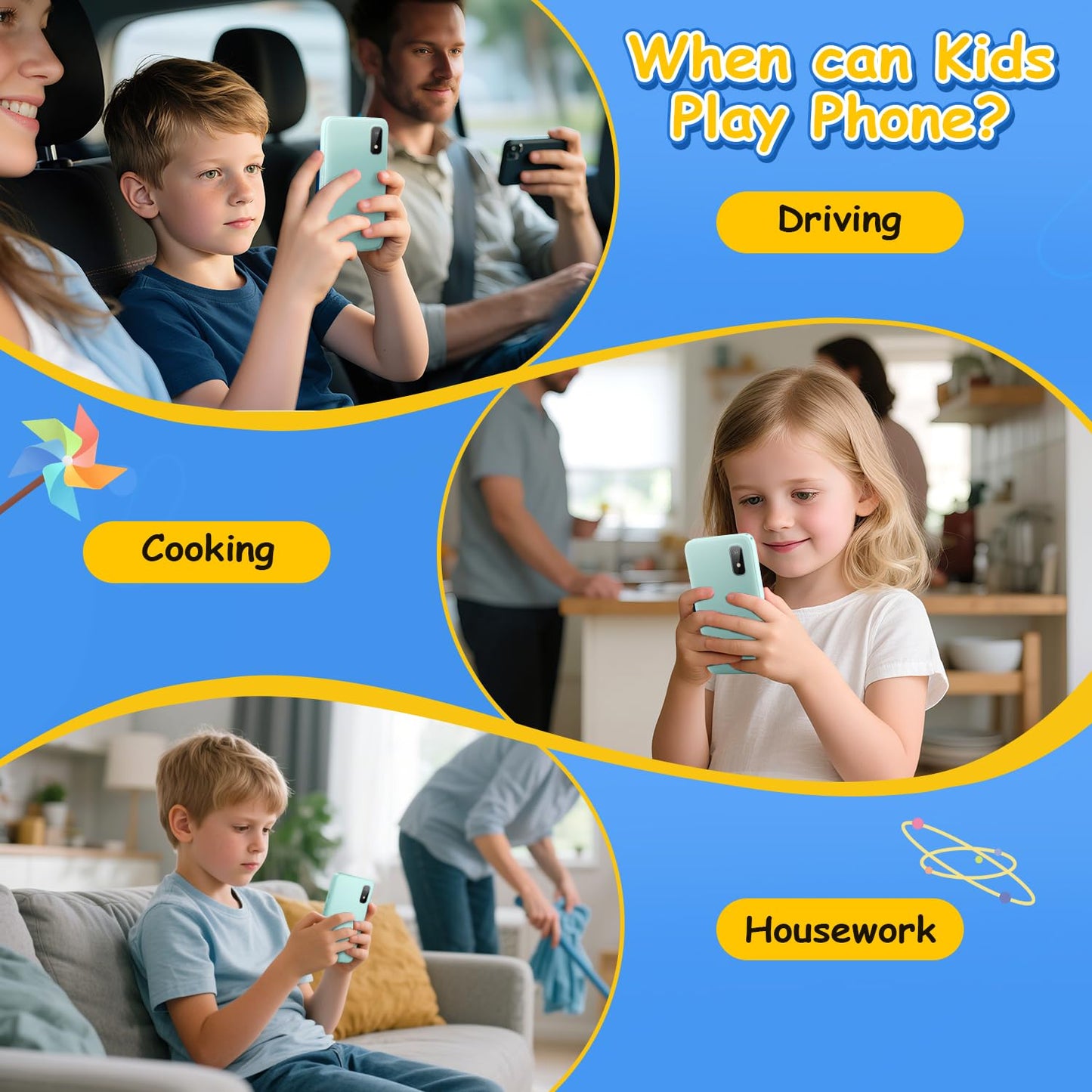 MINIBEAR Kids Smartphone Toy – 3.97 in Dual Camera, 201+ Games, No Wifi, 32GB SD Card, Dinosaur