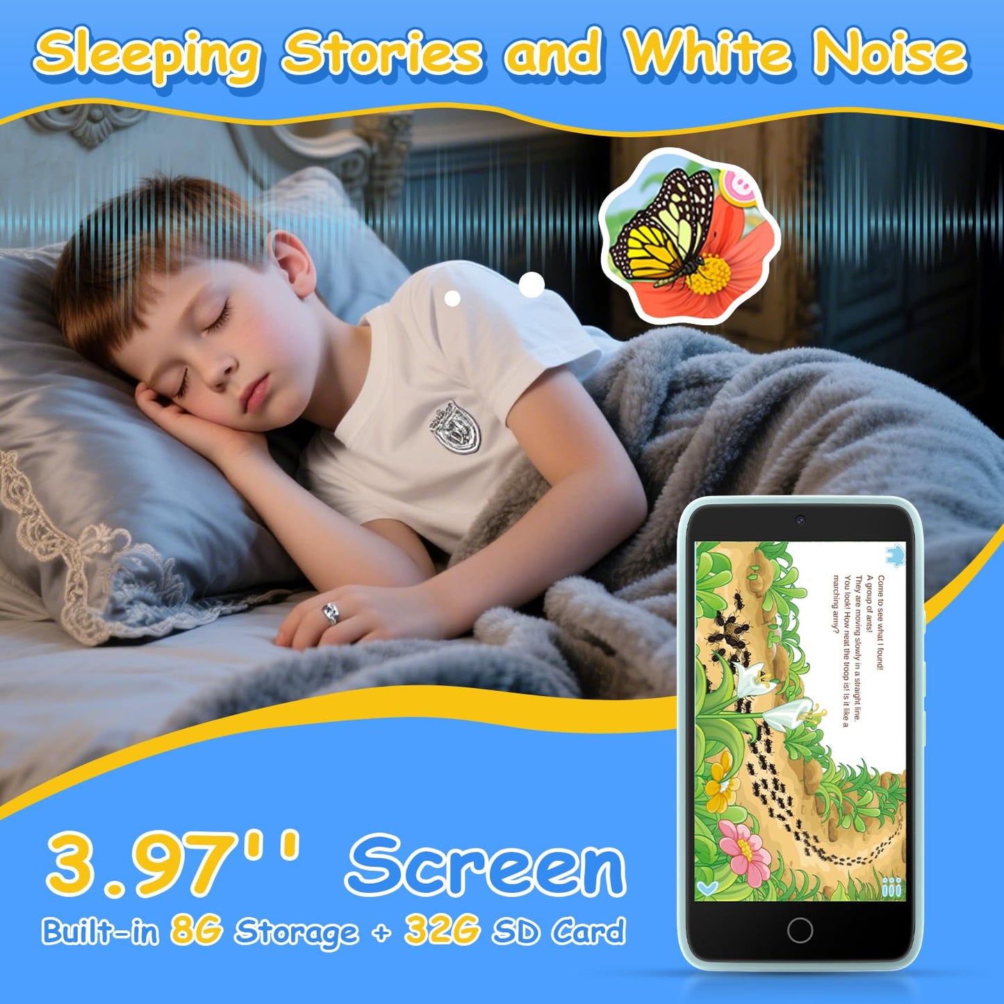 MINIBEAR Kids Smartphone Toy – 3.97 in Dual Camera, 201+ Games, No Wifi, 32GB SD Card, Dinosaur