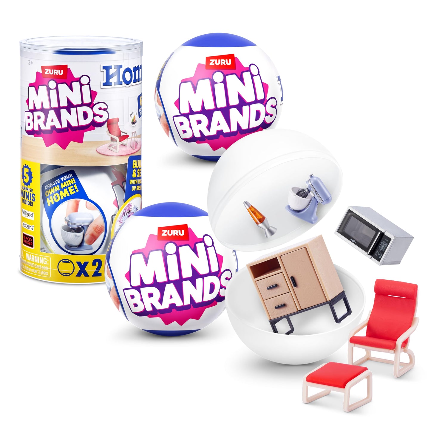 Mini Brands Home Capsule (2 Pack) by ZURU – Collectible Mini Home Brands