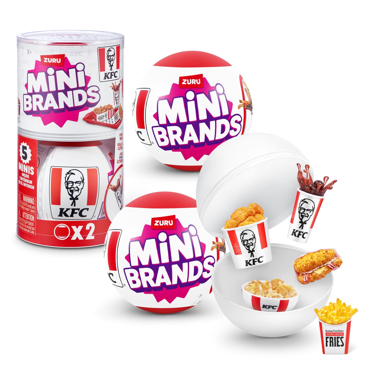 Mini Brands KFC Capsule by ZURU – 5 Mystery Miniatures, Collectible Toys (2 Pack)