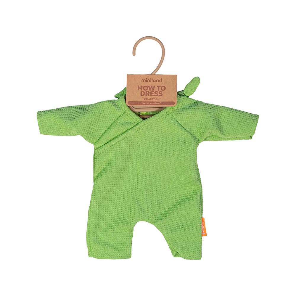 Miniland Doll Pajamas with Hat (Green) – Fits 12 5/8-Inch Dolls